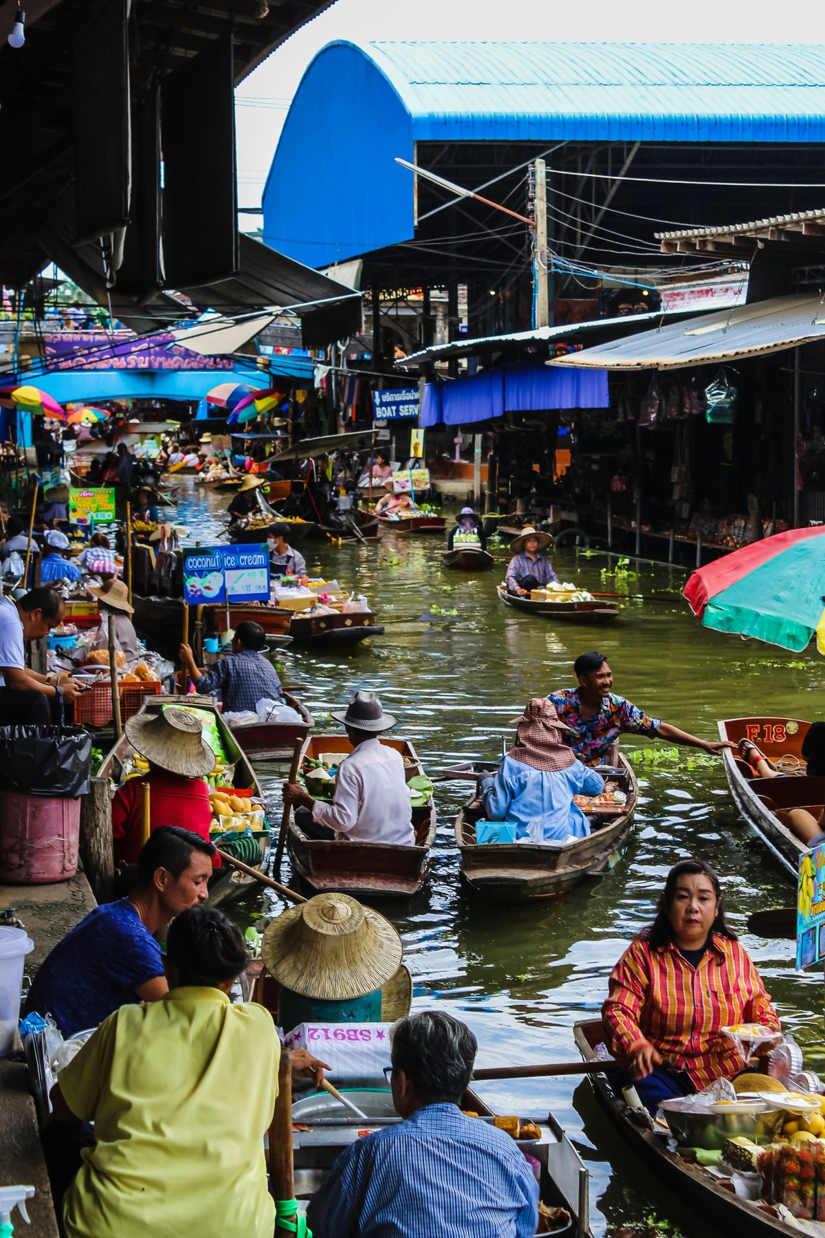 Boats at a floating market